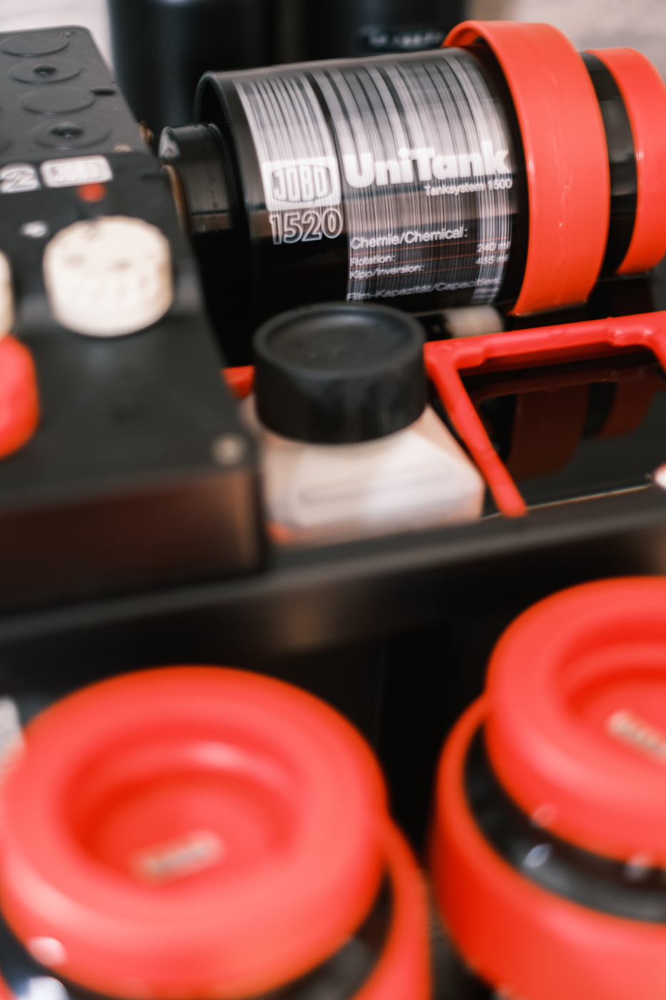 Analoge film ontwikkeling